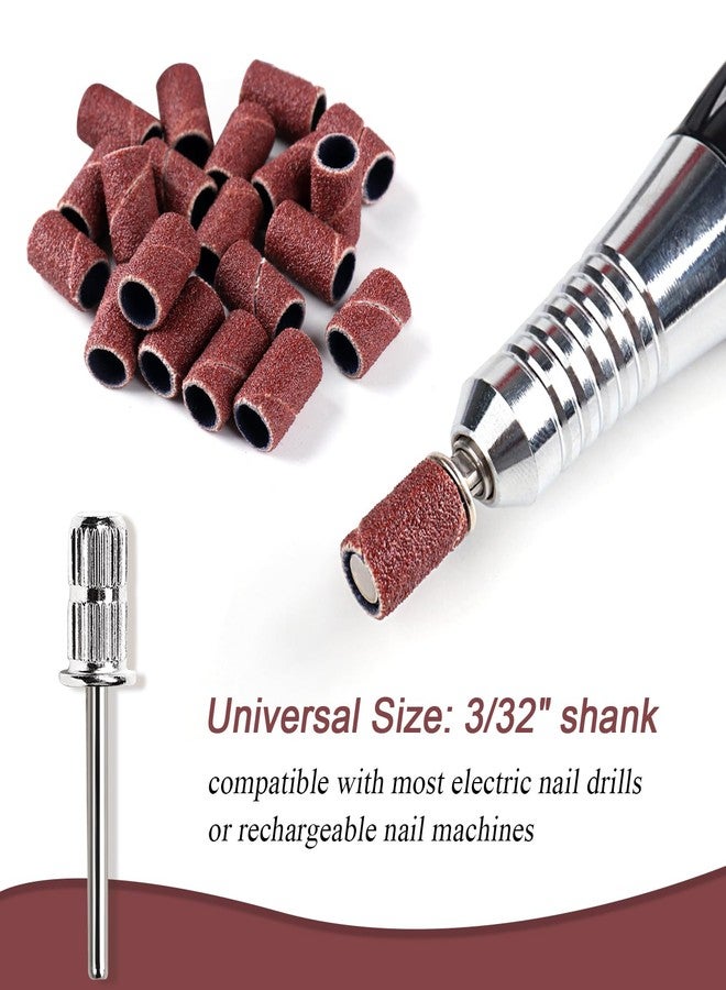 Furtherpretty Nail Drill Sanding Bands Set, 210PCS 80/120/180 Grit Sanding Bands for Acrylic Nails with Mandrel Bit, Professional Nail File Sanding Bands for Nail Drill, Manicure & Pedicure Supplies - Image 4